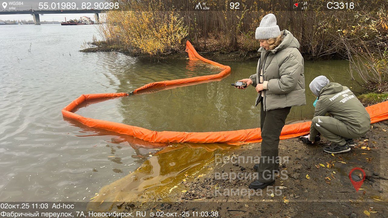 Сибирское межрегиональное управление Росприроднадзора проверяет информацию СМИ о разливе масла на р. Обь в Новосибирске