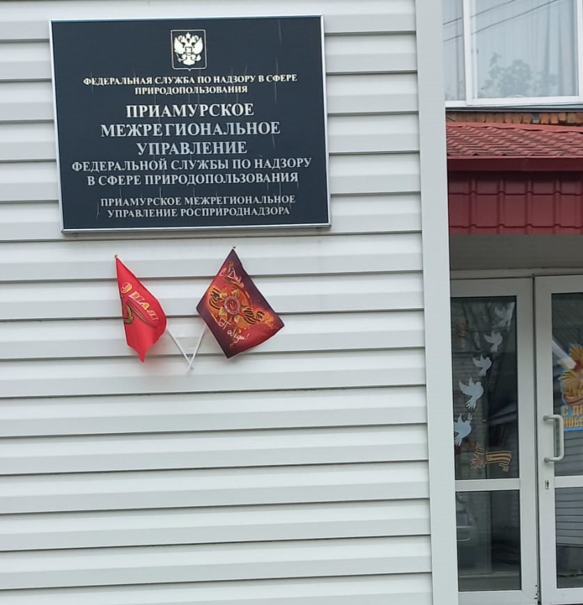 Приамурское межрегиональное управление Росприроднадзора приняло участие во всероссийской акции «Флаги Победы»