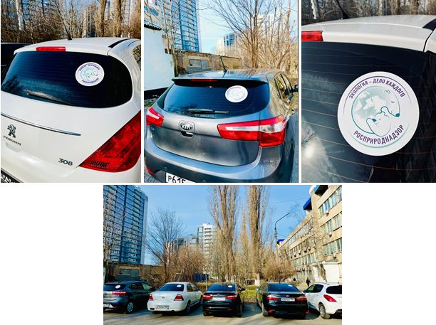 Сотрудники Черноморо-Азовского морского управления Росприроднадзора разместили символику премии «Экология – дело каждого» на автомобилях