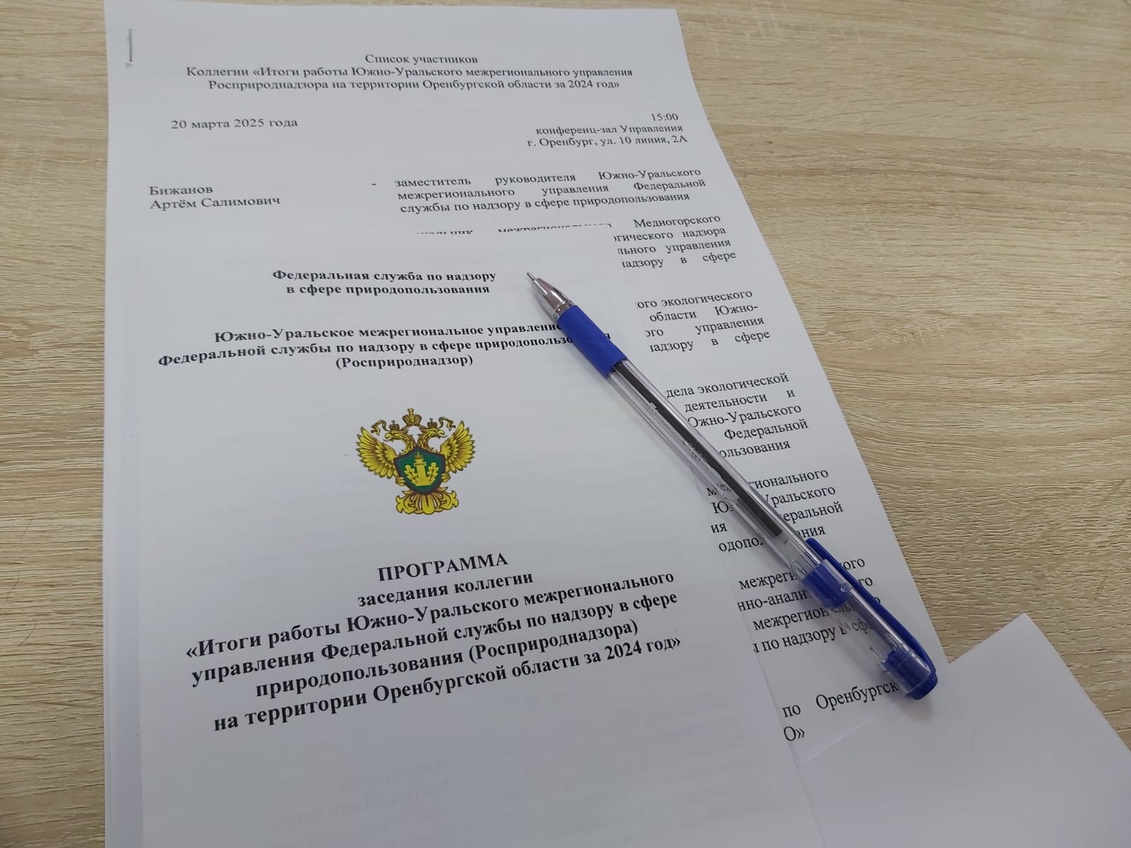 Южно-Уральским межрегиональным управлением Росприроднадзора проведено заседание Коллегии «Итоги работы Управления Росприроднадзора на территории Оренбургской области за 2024 год»