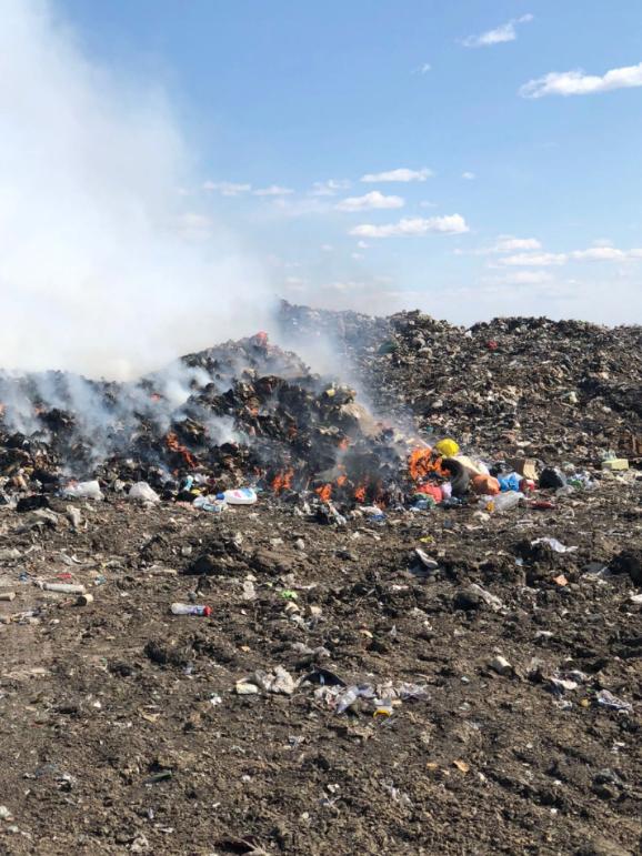 Инспекторы Росприроднадзора выявили возгорание на полигоне ТКО ООО «Автосити»