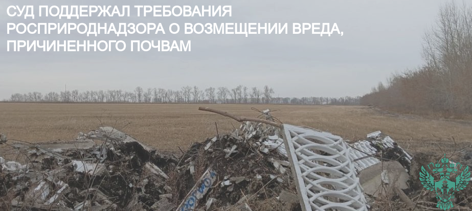 Суд поддержал требования Росприроднадзора о возмещении вреда, причиненного почвам