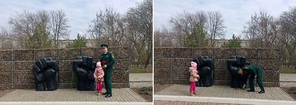 Сотрудник Черноморо-Азовского морского управления Росприроднадзора возложил цветы к памятнику «Жертвам фашизма» в г.Мариуполе Донецкой Народной Республики