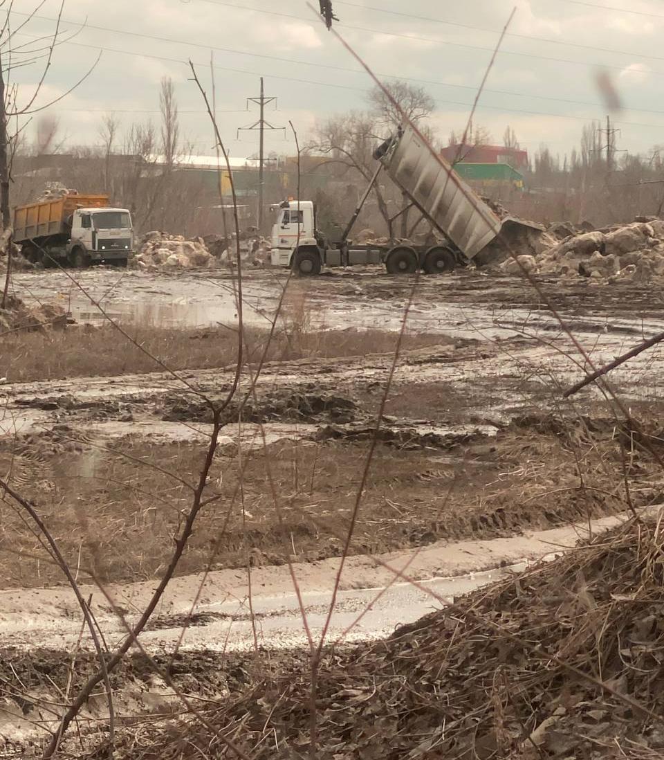 В Воронеже Росприроднадзор рассмотрит административные дела в отношении руководителей комбинатов благоустройств за несанкционированное складирование снега на территории по ул. Землячки 