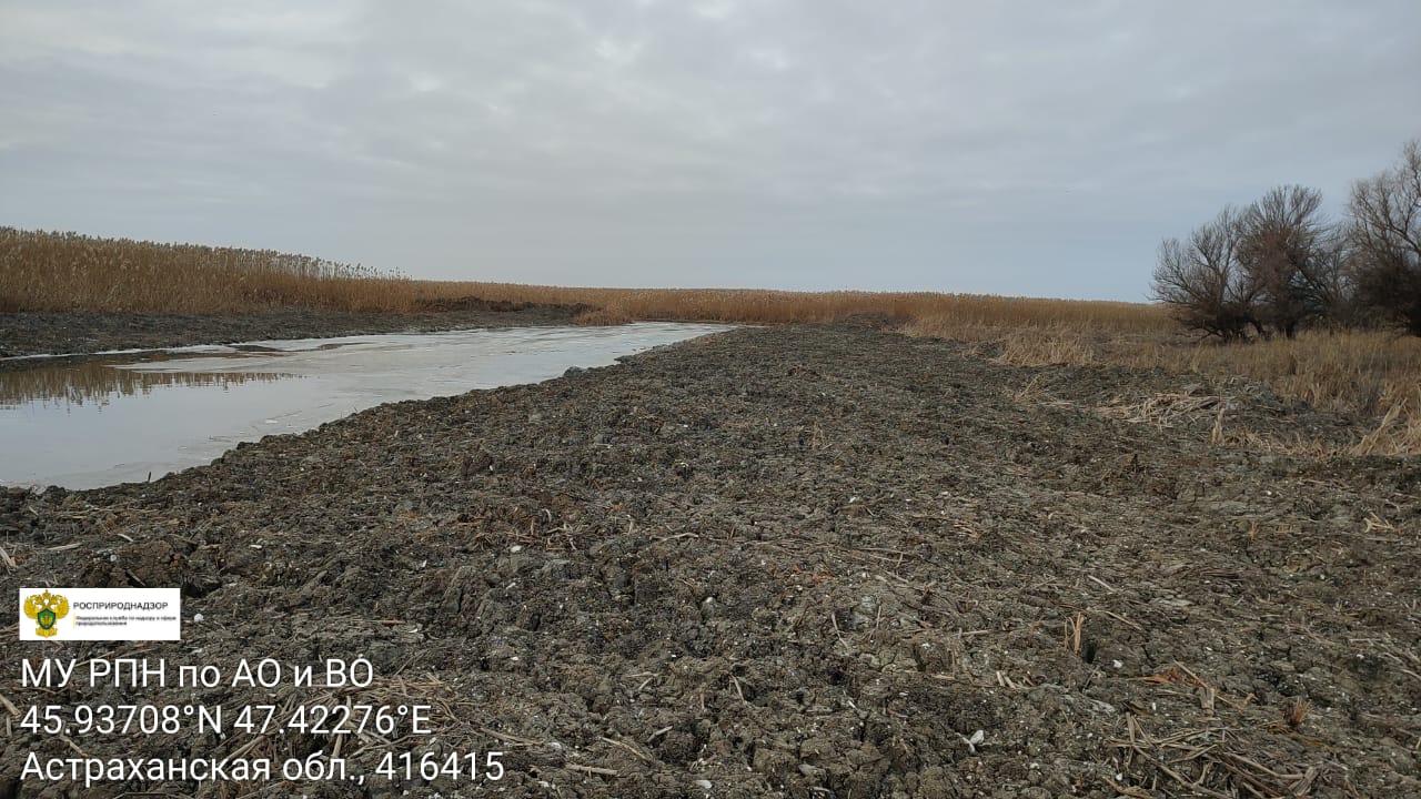  В Астраханской области инспекторы Росприроднадзора выявили факт нарушения природоохранного законодательства при проведении дноуглубительных работ