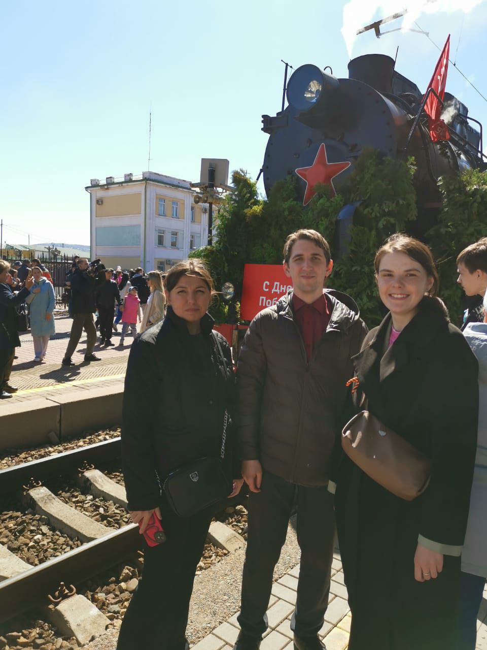 В Красноярске сотрудники Енисейского управления Росприроднадзора встретили «Поезд Победы»