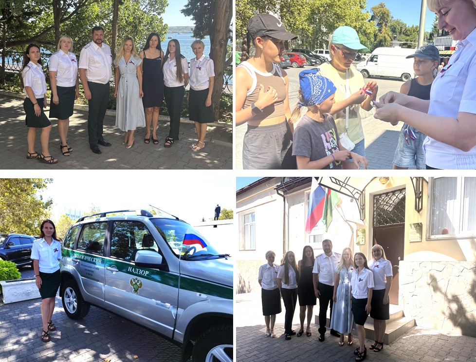В Севастополе сотрудники Росприроднадзора провели мероприятия, посвященные Дню государственного флага Российской Федерации