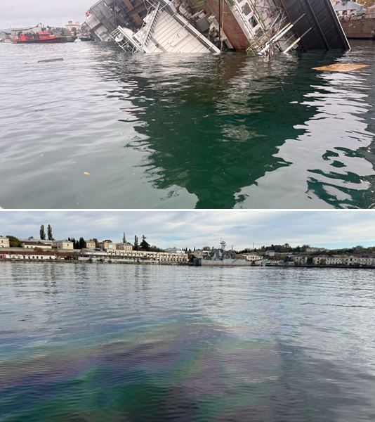 Росприроднадзор держит на контроле ситуацию с затонувшим в Южной бухте города Севастополя плавкраном