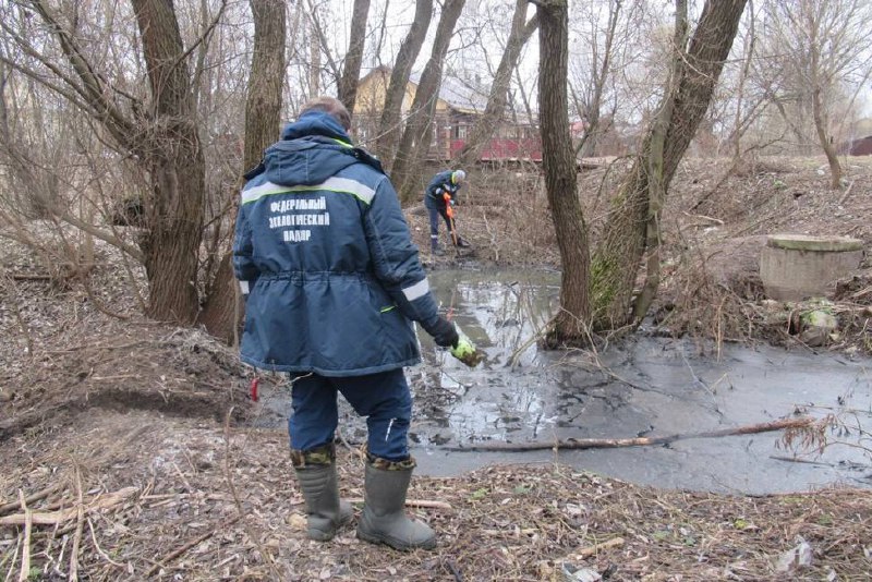 Специалисты Росприроднадзора выявили факт сброса сточных вод на почву в городе Кимры Тверской области