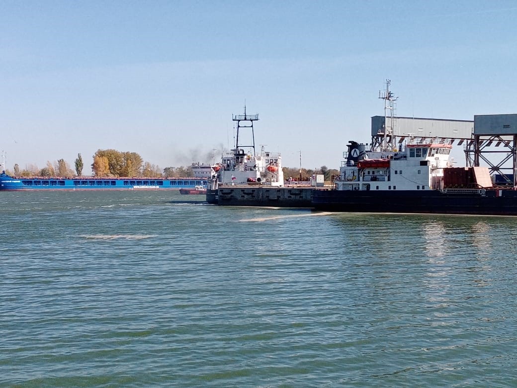 Инспекторы Росприроднадзора зафиксировали загрязнение р. Дон при погрузке зерна в порту Азов