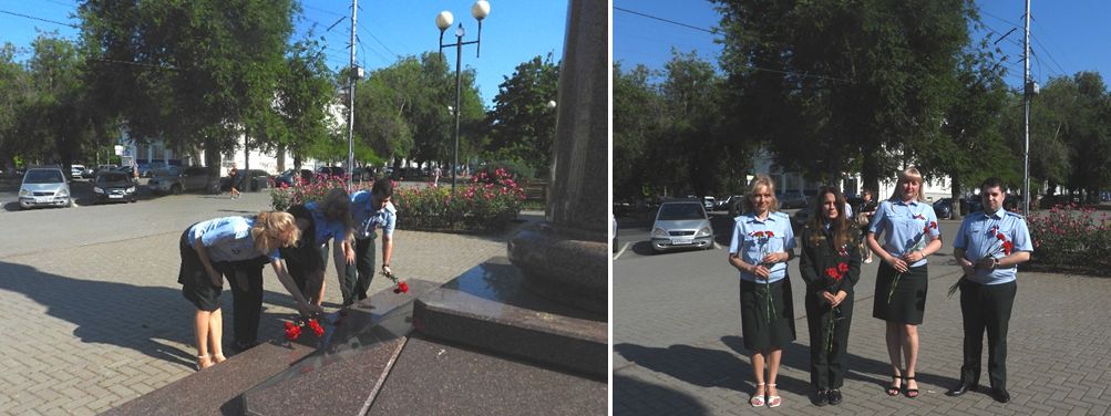 В Севастополе сотрудники Росприроднадзора возложили цветы к памятнику императрицы Екатерины II