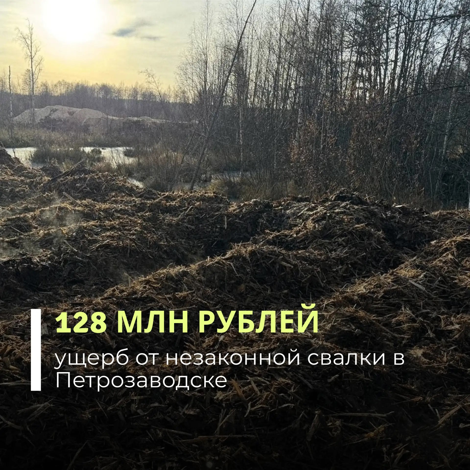 Незаконная свалка в г. Петрозаводске - ущерб составил 128 млн.рублей