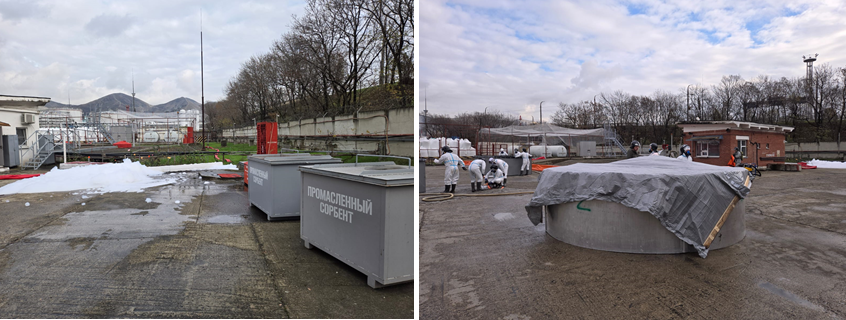 Специалисты Росприроднадзора приняли участие в тренировочных учениях по ликвидации аварийных разливов нефтепродуктов в морском порту Новороссийск 