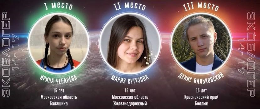 Две девочки из подмосковной Балашихи стали лауреатами премии Росприроднадзора «Экология – дело каждого»