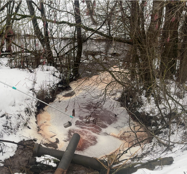 Реку Нейма загрязняют сточные, сбрасываемые с очистных сооружений п. Большая Пустомержа