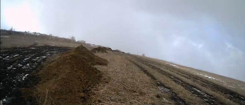 Выездное обследование на место складирования зерноотходов в районе н.п. Вышнее Ольшаное Должанского района Орловской области