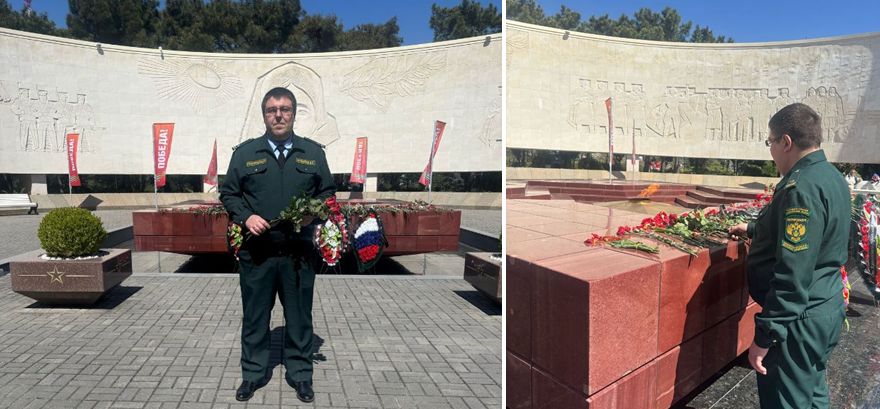 В Ялте сотрудники Черноморо-Азовского морского управления Росприроднадзора посетили мемориальный комплекс «Холм Славы»