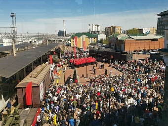 В Красноярске Енисейское управление Росприроднадзора встретило «Поезд Победы»