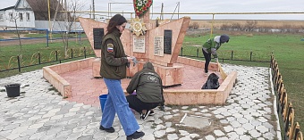 В Астраханской области проведено благоустройство воинских захоронений