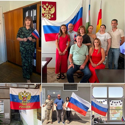 Сотрудники Северо-Кавказского межрегионального управления Росприроднадзора приняли участие во Всероссийской акции «Флаг России в каждый дом»
