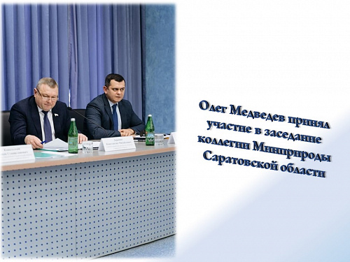 Олег Медведев принял участие в заседание коллегии Минприроды Саратовской области 