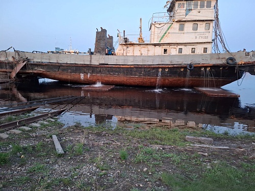 О результатах контрольных (надзорных) мероприятий по факту затопления судна «Василий Гусев» в затоне р. Лена п. Жатай