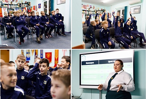 Росприроднадзор провел открытый урок на тему экологии для юных футболистов Футбольного клуба «Ростов»