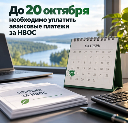 До 20 октября необходимо уплатить авансовые платежи за НВОС