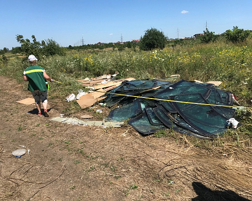 Инспекторы Росприроднадзора совместно с сотрудниками УМВД г. Краснодара выявили несанкционированные свалки в Прикубанском округе