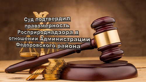 Суд подтвердил правомерность Росприроднадзора в отношении Администрации Федоровского района 