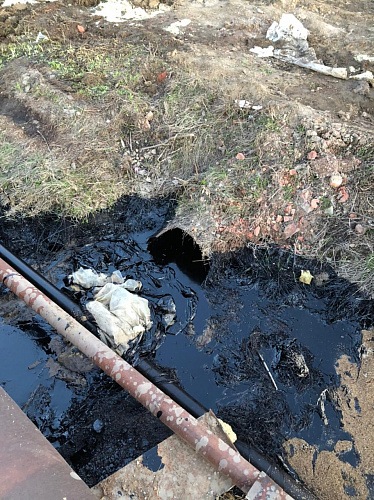 Инспекторами Росприроднадзора в ходе рейдового осмотра обнаружен разлив нефтепродуктов