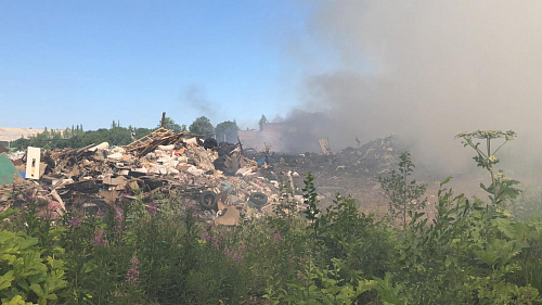Росприроднадзор по СЗФО осуществил оперативный выезд в Гатчинский район, где горела несанкционированная свалка