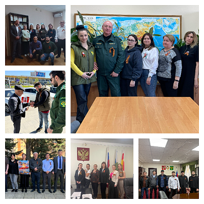 Сотрудники Северо-Кавказского межрегионального управления Росприроднадзора приняли участие во Всероссийской акции «Георгиевская ленточка»