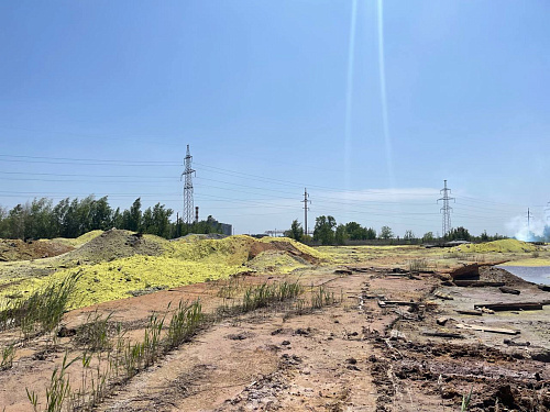 Росприроднадзор по Саратовской и Пензенской областям обнаружил складирование отходов серы в г. Балаково