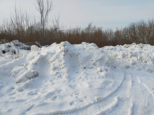 Выявлено несанкционированное складирование снежных масс в водоохранной зоне реки Тобол