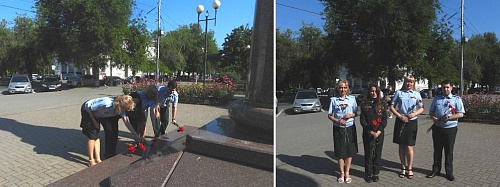 В Севастополе сотрудники Росприроднадзора возложили цветы к памятнику императрицы Екатерины II