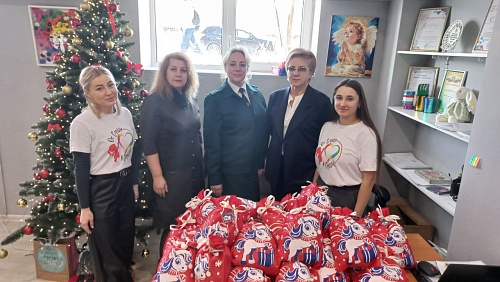 Сотрудники Росприроднадзора передали новогодние подарки для детей,  оставшихся без попечения родителей 