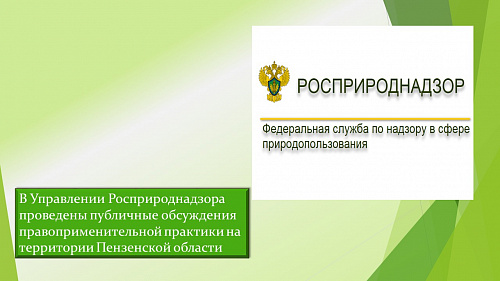 В Управлении Росприроднадзора проведены публичные обсуждения правоприменительной практики  на территории Пензенской области