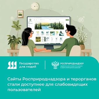 Сайты Росприроднадзора и территориальных органов стали доступнее для слабовидящих пользователей