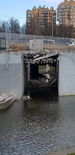 Росприроднадзор по СЗФО проводит проверку по факту сброса бетона в реку Дудергофка