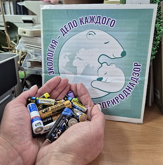 Сотрудники Уральского Росприроднадзора сдали на переработку неисправные батарейки и лампочки