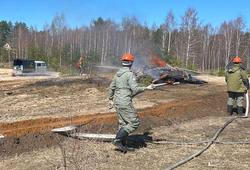  Росприроднадзор проконтролировал ход учений по ликвидации природных пожаров в Керженском заповеднике 