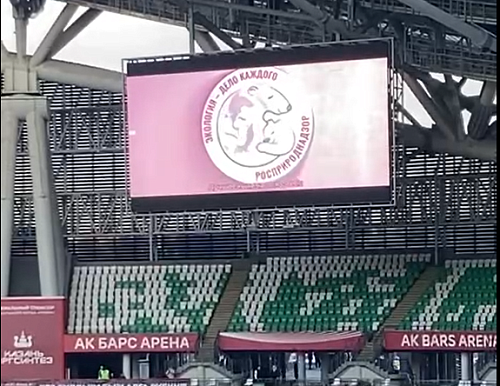 Более 5 тыс. зрителей футбольного матча «Рубин» - «Ахмат» смогли увидеть ролик Премии Росприроднадзора «Экология – дело каждого»