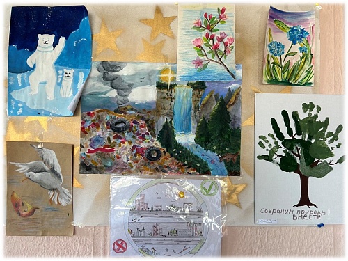 Ко Дню эколога в Енисейском межрегиональном управлении Росприроднадзора организована выставка детских рисунков